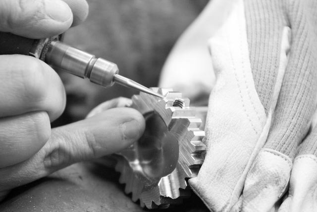 Dettaglio di lavorazione meccanica di precisione